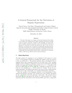 A General Framework for the Derivation of Regular Expressions