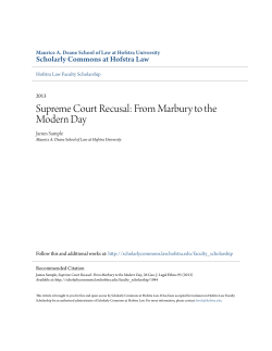 Supreme Court Recusal: From Marbury to the Modern Day