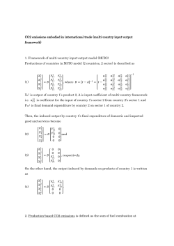 1. Framework of multi-country input-output