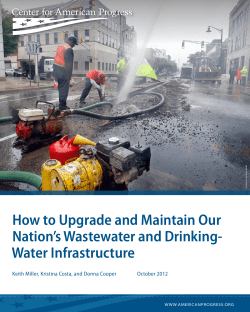 How to Upgrade and Maintain Our Nation`s Wastewater