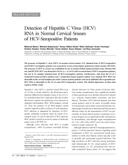 Detection of Hepatitis C Virus (HCV) RNA in Normal Cervical