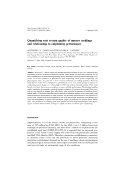 Quantifying root system quality of nursery seedlings and