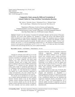 Comparative Study among the Different Formulation of Antacid
