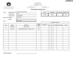 1360 Haley Center Office Supply Requisition Form BOOKSTORE