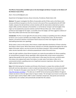 1 The Effects of Seasonality and ENSO Cycle on the