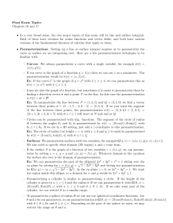 A few last tips for the final