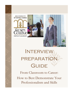 Interview preparation Guide - Rosen College of Hospitality
