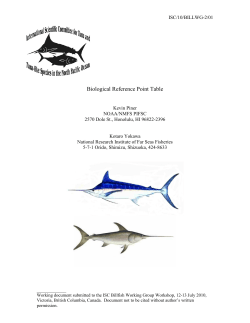 Biological reference point table.