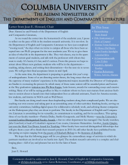 Vol 2, No. - Department of English and Comparative Literature