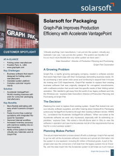 Solarsoft for Packaging Graph-Pak Improves Production Efficiency