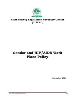 CISLAC Gender and HIV.AIDS Workplace Policy