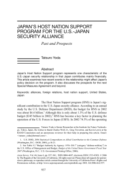 japan`s host nation support program for the us