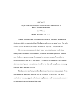 ABSTRACT Design of a Microwave Sensor for