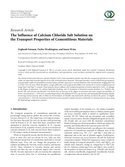 The Influence of Calcium Chloride Salt Solution on the Transport