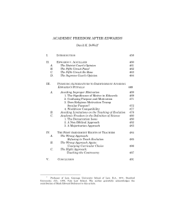 academic freedom after edwards