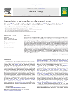 Uranium in iron formations and the rise of atmospheric oxygen