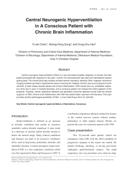 Central Neurogenic Hyperventilation in A Conscious Patient with