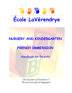 nursery and kindergarten french immersion