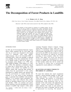 The Decomposition of Forest Products in Landfills