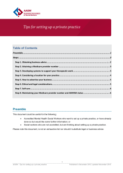 Table of Contents Preamble