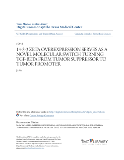 14-3-3 zeta overexpression serves as a novel molecular