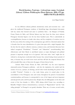 David Justino, Fontismo. Liberalismo numa