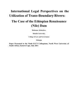 The Case of the Ethiopian Renaissance (Nile) Dam