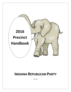 2012 Precinct Handbook - Hamilton County Republican Party