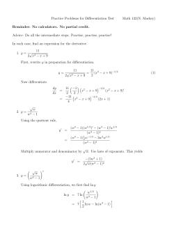 Answers for Practice Problems