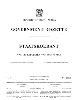 National Prosecuting Authority Amendment Act [No. 61 of 2000]