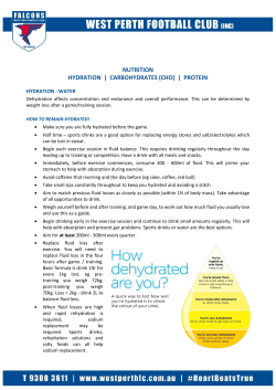 NUTRITION HYDRATION | CARBOHYDRATES (CHO) | PROTEIN
