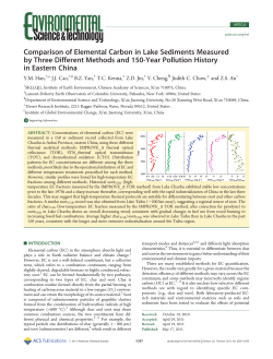 Comparison of Elemental Carbon in Lake Sediments Measured by