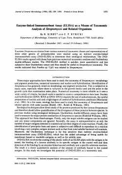 Enzyme-linked Immunosorbent Assay (ELISA) as a