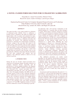 A novel closed form solution for ultrasound calibration