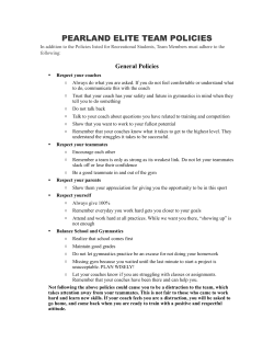 Team Policies - Pearland Elite