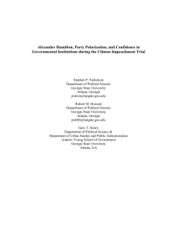 Alexander Hamilton, Party Polarization, and Confidence in