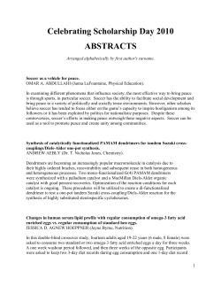 2010 Abstracts - College of Saint Benedict