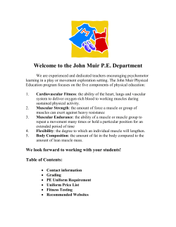the John Muir PE Department - San Leandro Unified School District