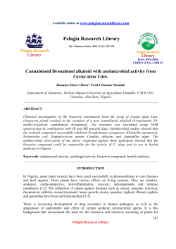 Cannabinoid Dronabinol alkaloid with antimicrobial