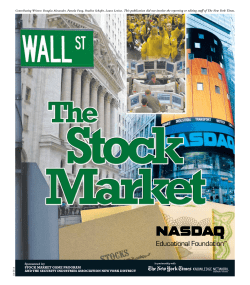 Sponsored by STOCK MARKET GAME PROGRAM AND THE
