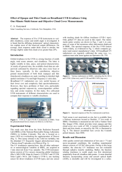 Effect of Opaque and Thin Clouds on Broadband UVB