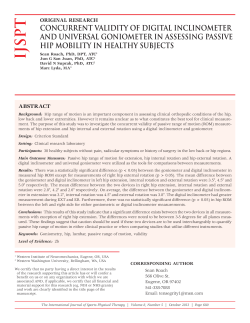 Concurrent Validity of Digital Inclinometer and