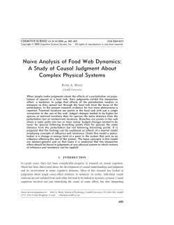 Naive Analysis of Food Web Dynamics