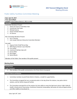 Public Safety Facilities Committee Meeting