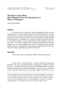 The Body in Jung`s Work: Basic Elements to Lay the