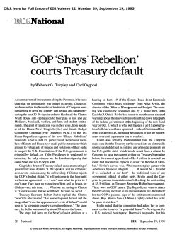 GOP `Shays` Rebellion` Courts Treasury Default