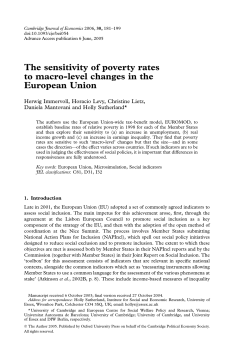 The sensitivity of poverty rates to macro