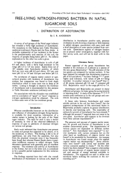 FREE-LIVING NITROGEN-FIXING BACTERIA IN INATAL