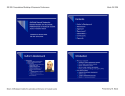 Contents Author`s Background Introduction
