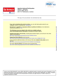 Injection-induced earthquakes, Science, 341(6142)